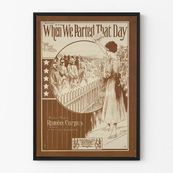 Vintage poster When We Parted That Day for wall decoration