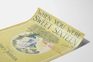 Vintage poster When You Were Sweet Sixteen by James Thornton