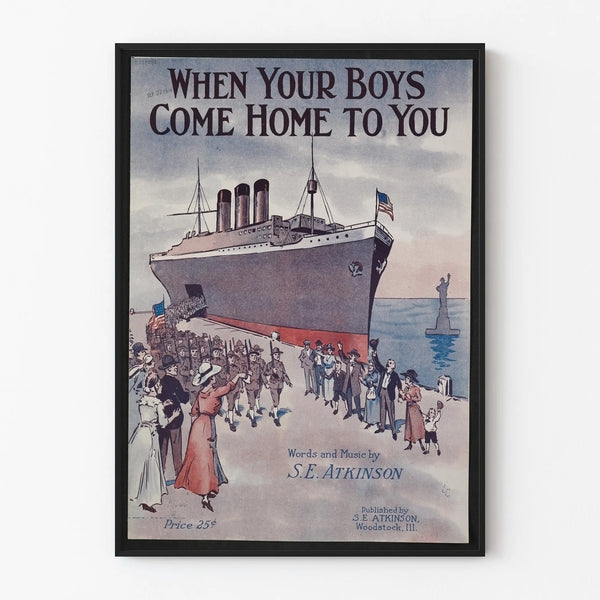 Retro Wall Poster « When Your Boys Come Home to You »