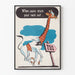 Vintage poster 'When you've stuck your neck out...' with giraffe