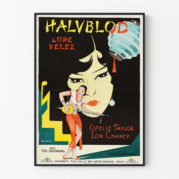 Vintage cinema poster Halvblod - Retro wall decoration