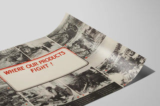Historical wall poster: Where Our Products Fight — artwork view