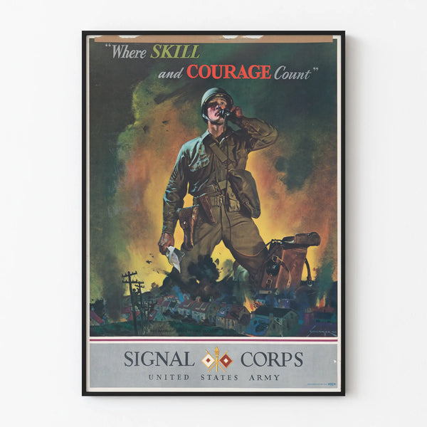 United States Army Signal Corps Military Wall Poster