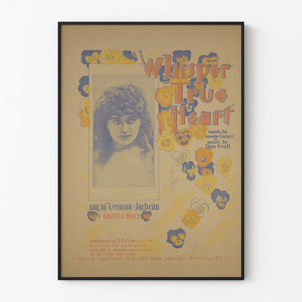 Vintage Whisper True Heart Poster Art Deco