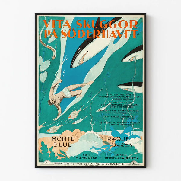 Vintage Poster White Shadows in the South Seas - Marine Wall Decoration