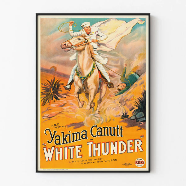 Vintage Western Poster White Thunder Yakima Canutt