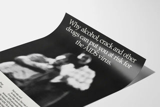 Educational Poster on the Risks of AIDS Related to Alcohol and Drugs