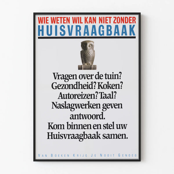 Vintage Informative Dutch Decorative Poster