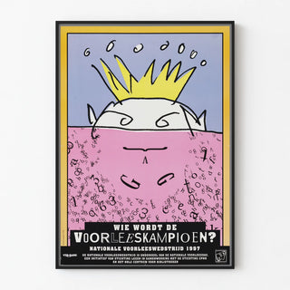 Vintage poster for the 1997 National Reading Contest
