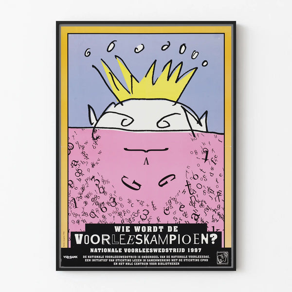Vintage poster for the 1997 National Reading Contest