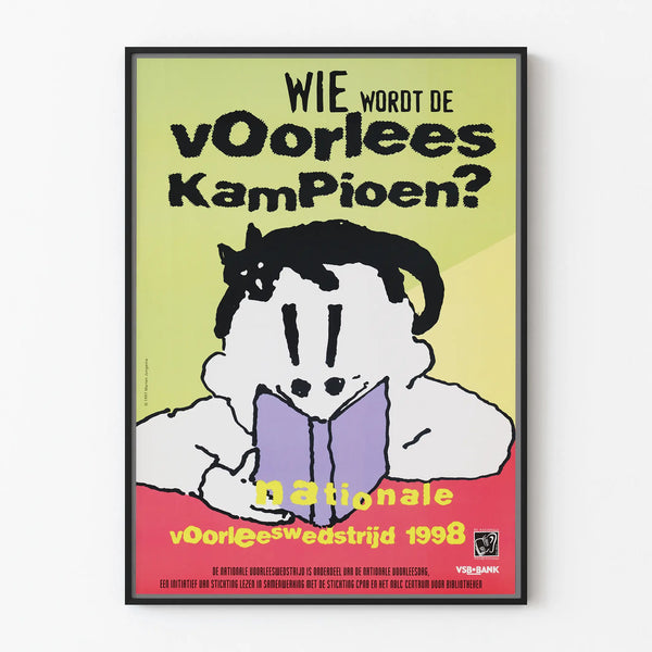Vintage Reading Poster - National Reading Aloud Competition 1998