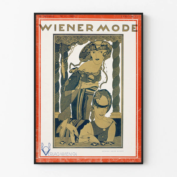 Vintage Wiener Mode Poster 1928 - Art Deco Wall Decoration