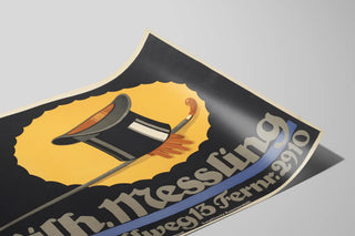 Vintage poster of Wilh. Messling with a top hat and cane — artwork view