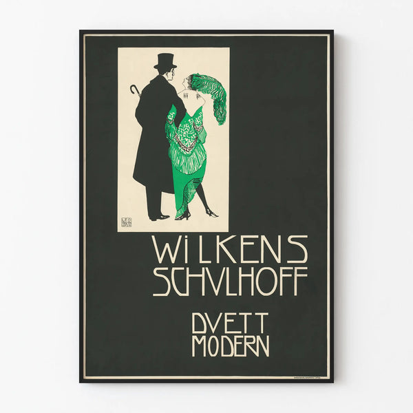 Vintage Wilkens Schulhoff Duet Poster