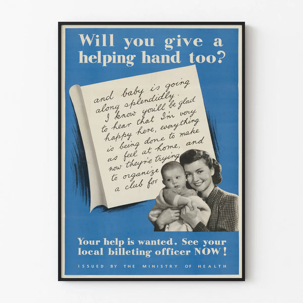 Vintage Poster Support and Solidarity with Baby