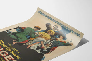 Vintage poster for the film Singed featuring Blanche Sweet and Warner Baxter