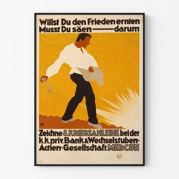 Vintage German poster for subscription to the 8th war loan