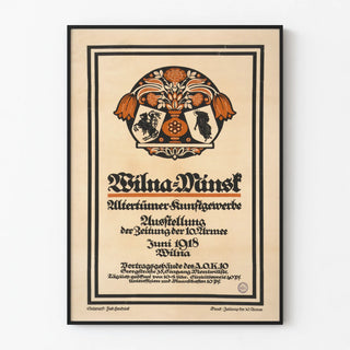 Vintage poster for the Wilna Minsk artistic exhibition 1918