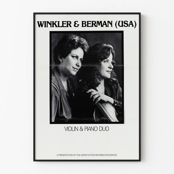 Decorative Poster Duo Violin & Piano Winkler & Berman USA