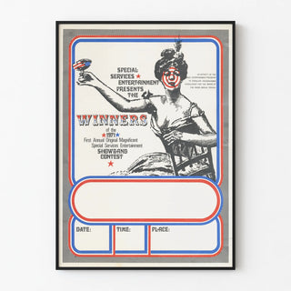 Vintage poster for the 1971 showband contest Special Services Entertainment