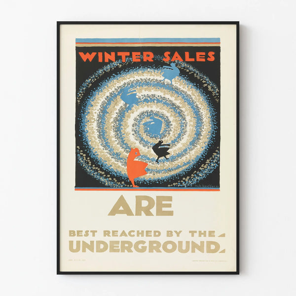 Vintage Winter Sales Poster London Underground