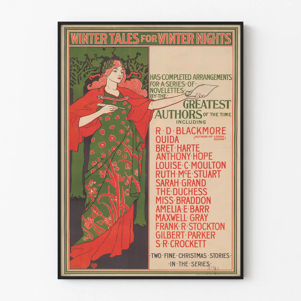 Vintage Poster Winter Tales for Winter Nights - Literary Wall Decoration