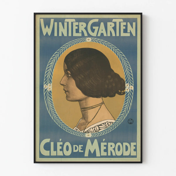 Vintage Wintergarten Cléo de Mérode Poster for Wall Decoration