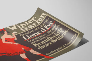 Vintage Poster Winter-Garten - Liane d'Eve, December Attraction — artwork view