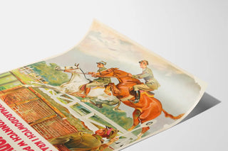 Vintage poster of equestrian competition Wiosenne Zawody Konne