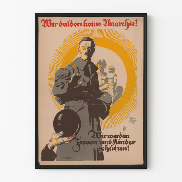Vintage Anti-Anarchy Wall Decoration Poster