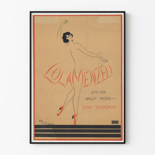 Vintage poster of ballet dancer Solamenelli by Louis Curtji