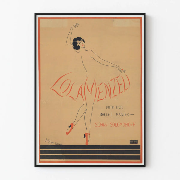 Vintage poster of ballet dancer Solamenelli by Louis Curtji