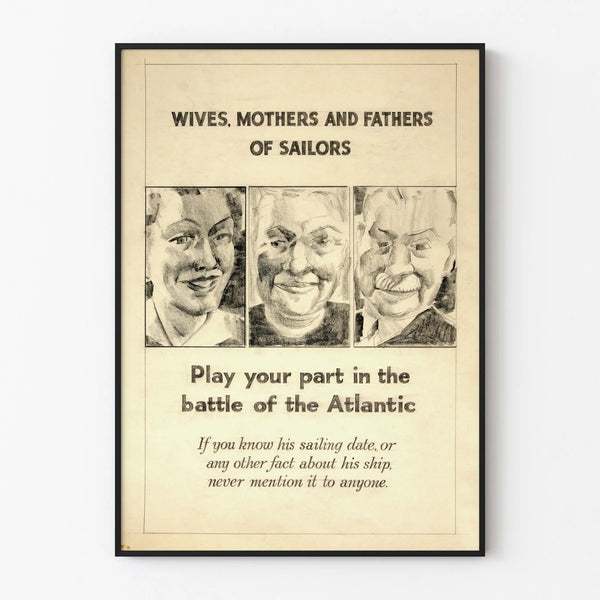 Vintage awareness poster - Battle of the Atlantic