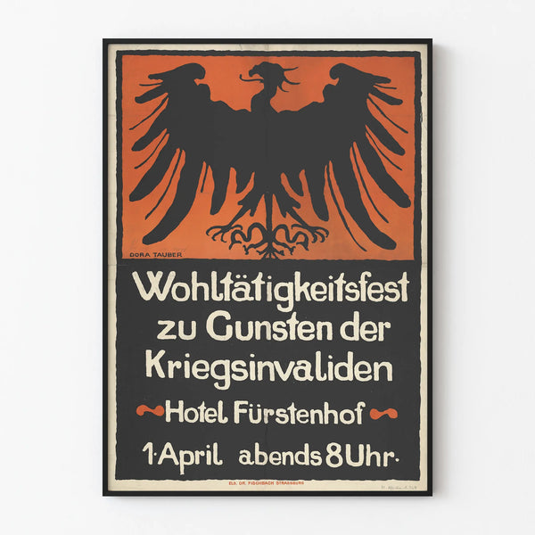 Vintage charity event poster for war invalids