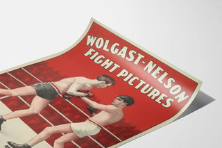 Vintage Poster Boxing Wolgast vs Nelson