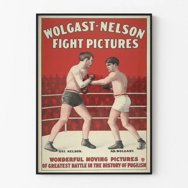 Vintage Poster Boxing Wolgast vs Nelson