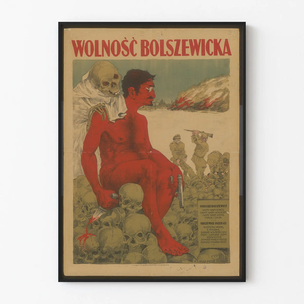 Vintage propaganda poster Wolność Bolszewicka for wall decoration