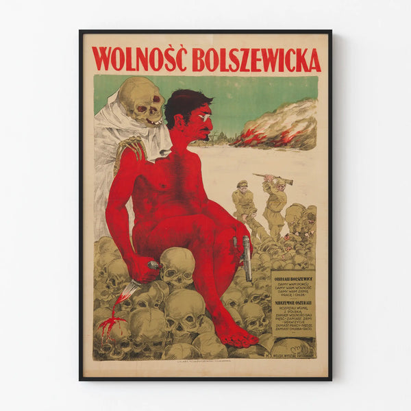 Historical Propaganda Poster Wolność Bolszewicka for Wall Decoration