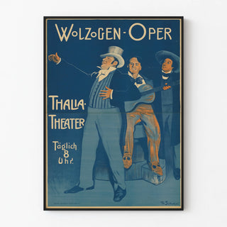Vintage Poster Wolzogen Opera Thalia Theater