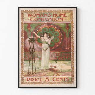 Vintage poster Woman's Home Companion style mosaic Art Deco