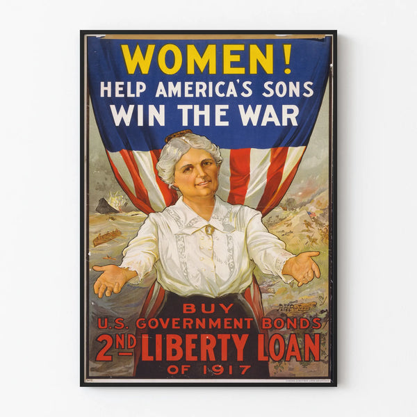 Vintage War Poster 1917 - Call to Women for the Liberty Loan