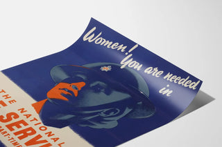 Vintage Recruitment Poster for the National Fire Service