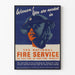Vintage Recruitment Poster for the National Fire Service