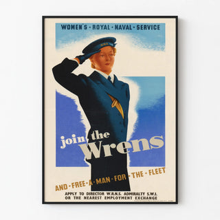 Recruitment Poster for the Women's Royal Naval Service - Join the Wrens