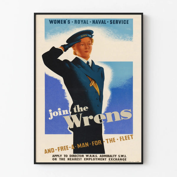 Recruitment Poster for the Women's Royal Naval Service - Join the Wrens