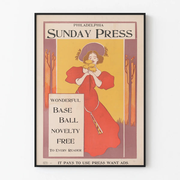 Vintage Philadelphia Sunday Press Decorative Poster