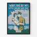 Vintage Romantic Poster of Soldier and Young Woman by the Water