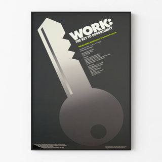 Work Key Poster: The Key to Opportunity for Wall Decoration