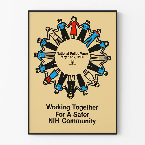 Retro Community Safety Poster NIH