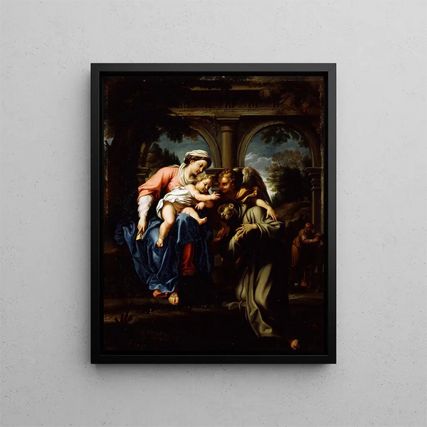Vision de Saint François - Atelier d'Annibale Carracci — framed artwork on a wall